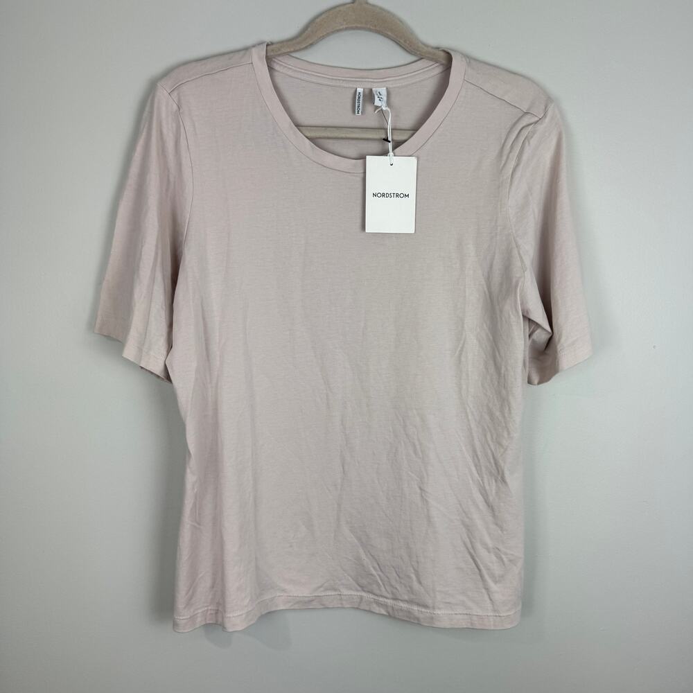 Nordstrom 100% Pima Cotton Tan Crewneck Short Sleeve T-shirt XL NEW